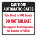 Parking Lot Gate Parking Sign 18 x 18 