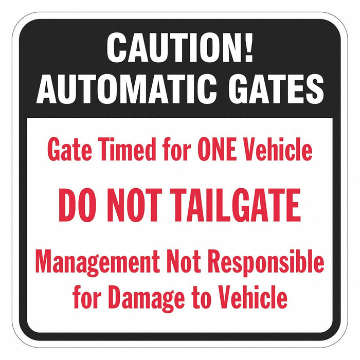 Parking Lot Gate Parking Sign 18 x 18 