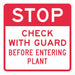Rflctv Visitors Stop Sign 18x18in Alum