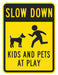 Traffic Sign 24 in x 18 in Yellow