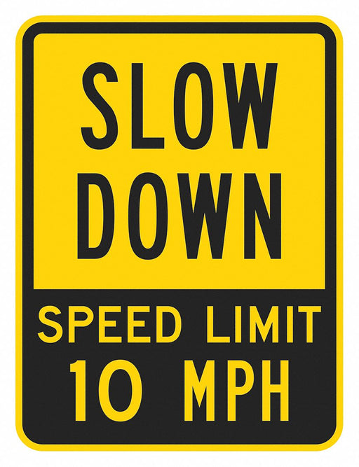 TrafficSign 24inx18in Black/Yellow