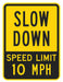 TrafficSign 24inx18in Black/Yellow