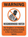 Rflctv Crime Watch Warning Sign 24x18in