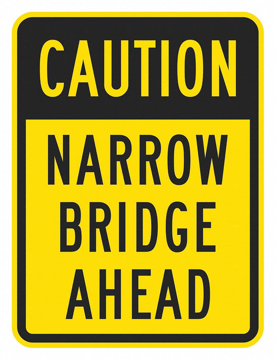 Traffic Sign 24 in x 18 in Yellow