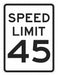 Traffic Sign 24 in x 18 in White