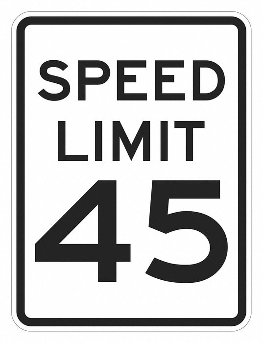 Traffic Sign 24 in x 18 in White