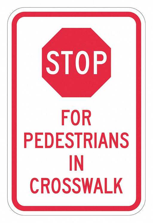 Traffic Sign 24 in x 18 in White