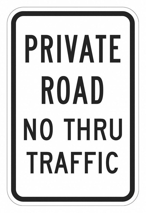 Traffic Sign 24 in x 18 in White
