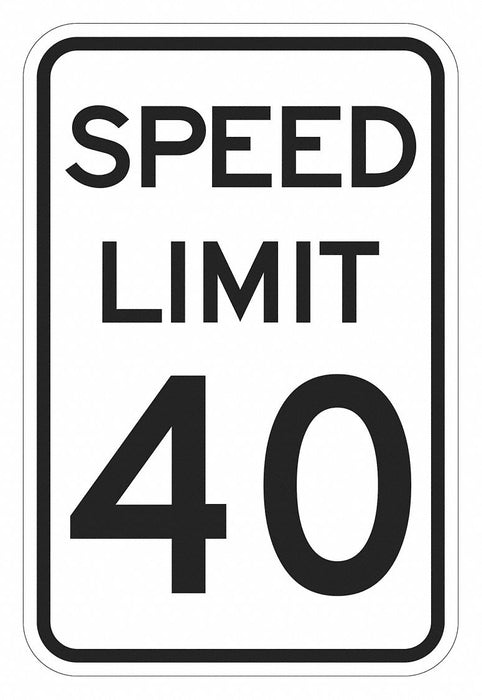 Traffic Sign 24 in x 18 in White