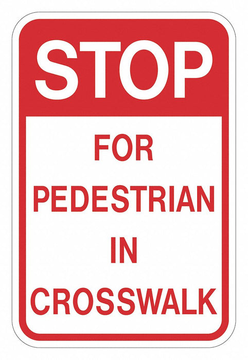 Traffic Sign 24 in x 18 in Red/White
