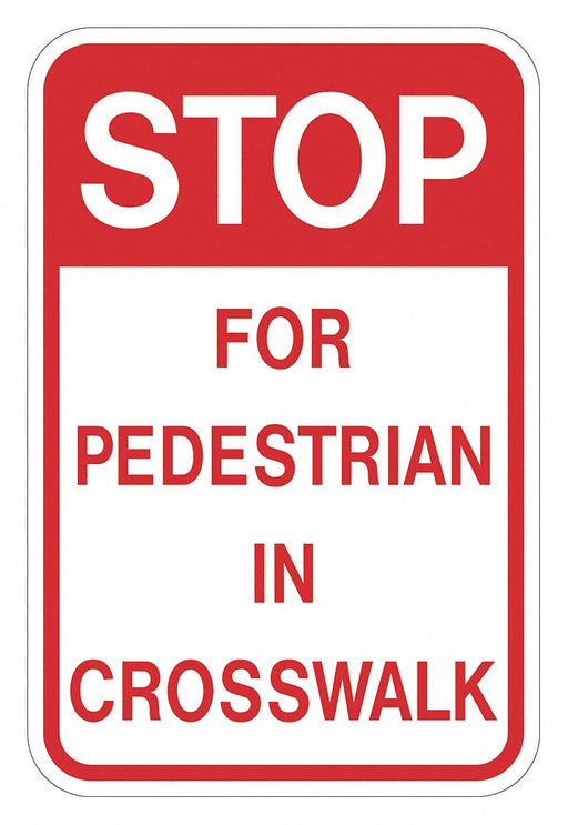 Traffic Sign 24 in x 18 in Red/White
