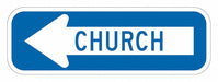 Traffic Sign 6 in x 18 in White