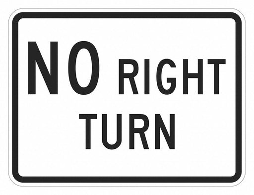 Traffic Sign 18 in x 24 in White