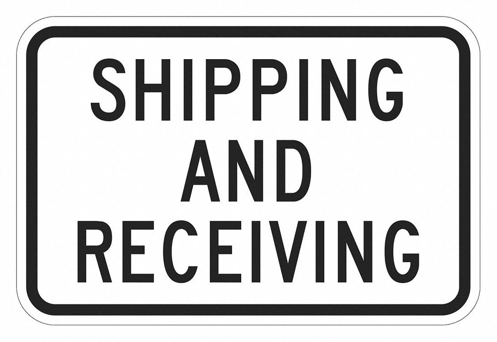 Rflctv Ship Receiving Sign 18x24in Alum