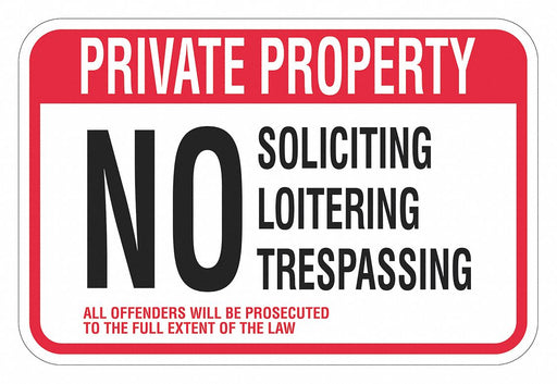 Warning Sign 18 in x 24 in Aluminum