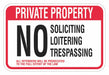 Warning Sign 18 in x 24 in Aluminum