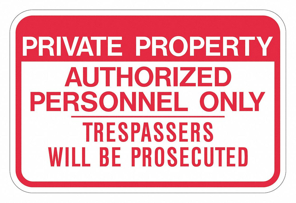 Warning Sign 18 in Aluminum