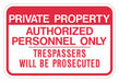 Warning Sign 18 in Aluminum