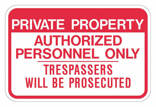 Warning Sign 18 in Aluminum