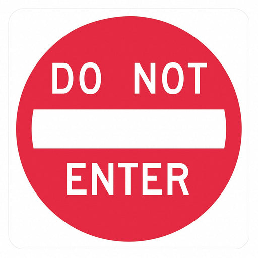 Traffic Sign 24 in x 24 in Red/White