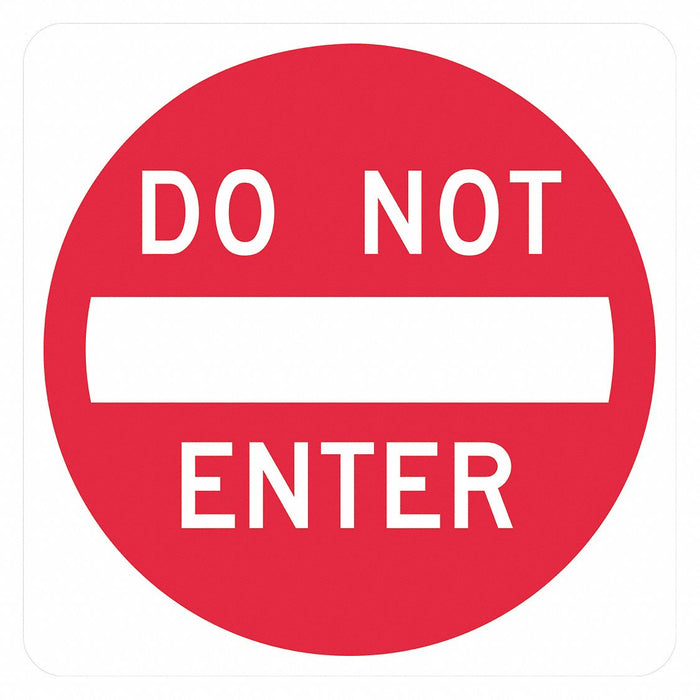 Traffic Sign 24 in x 24 in Red/White