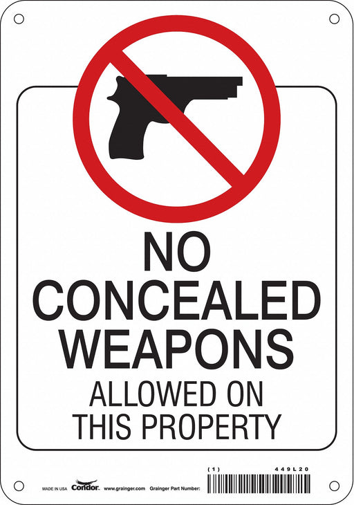 Safety Sign 10 in x 7 in Aluminum