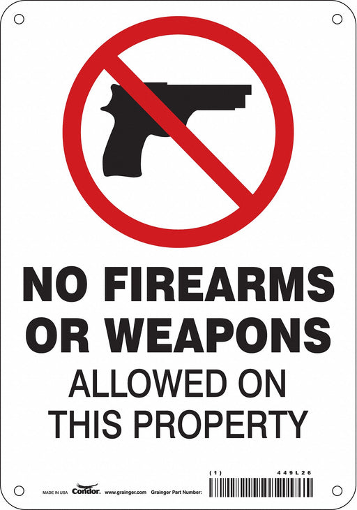 Safety Sign 10 in x 7 in Aluminum