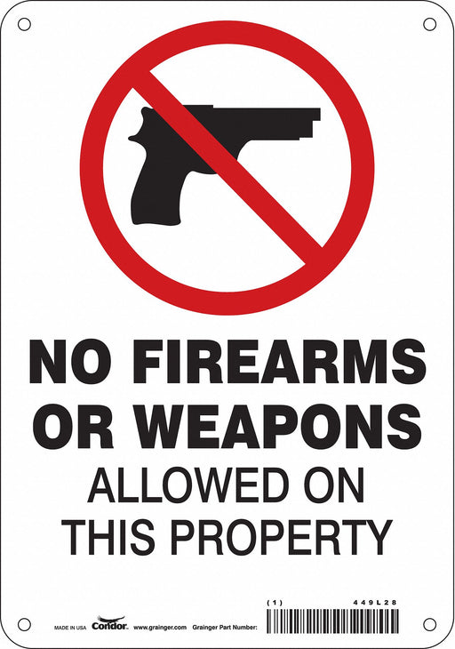 Safety Sign 10 in x 7 in Polyethylene