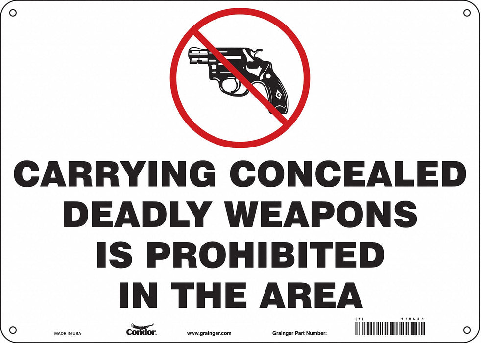 Safety Sign 10 in x 14 in Aluminum