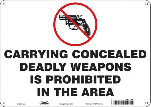 Safety Sign 10 in x 14 in Polyethylene