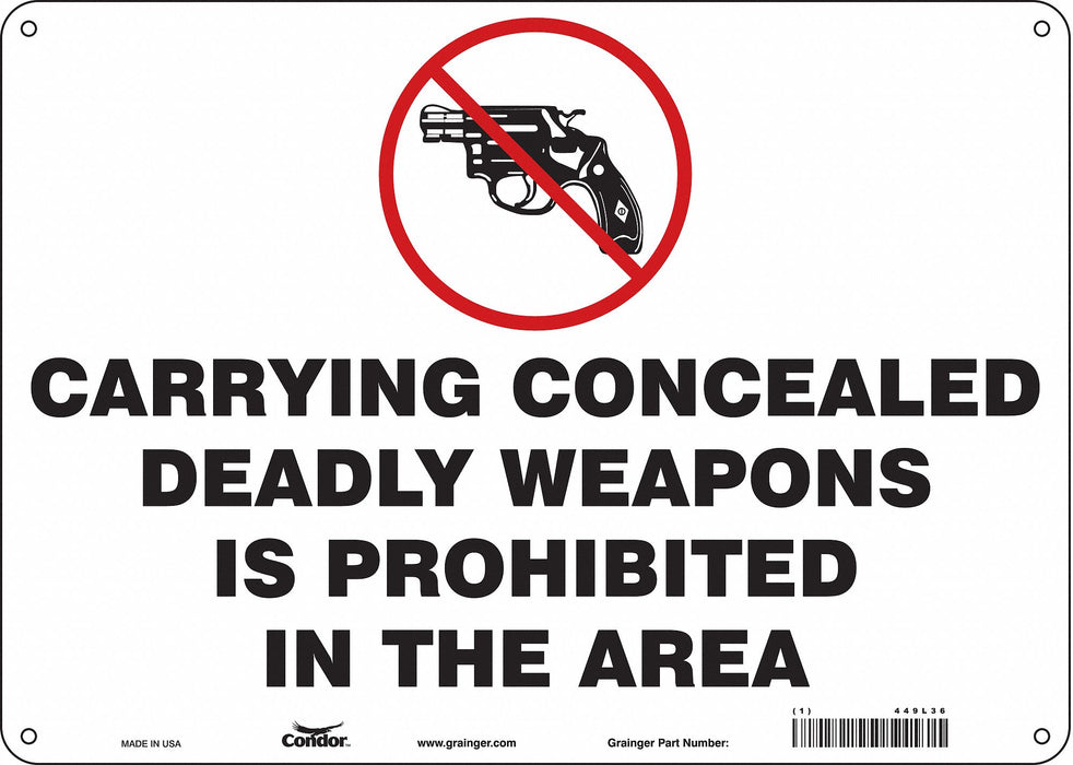 Safety Sign 10 in x 14 in Polyethylene