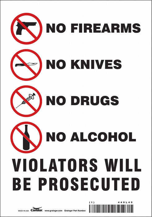 Safety Sign 10 in x 7 in Vinyl