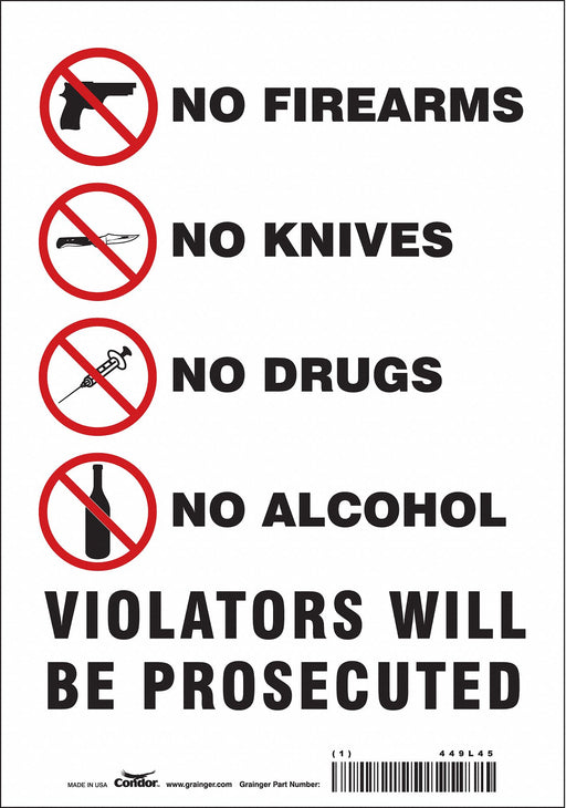 Safety Sign 10 in x 7 in Vinyl