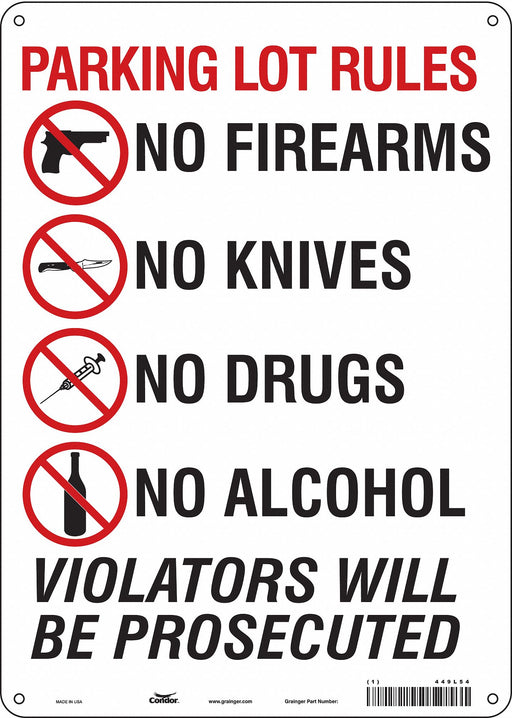 Safety Sign 14 in x 10 in Polyethylene