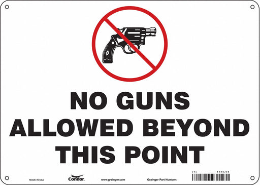 Safety Sign 10 in x 14 in Aluminum