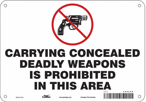 Safety Sign 7 in x 10 in Aluminum