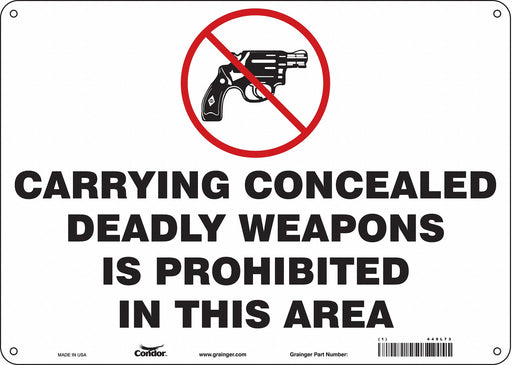 Safety Sign 10 in x 14 in Polyethylene