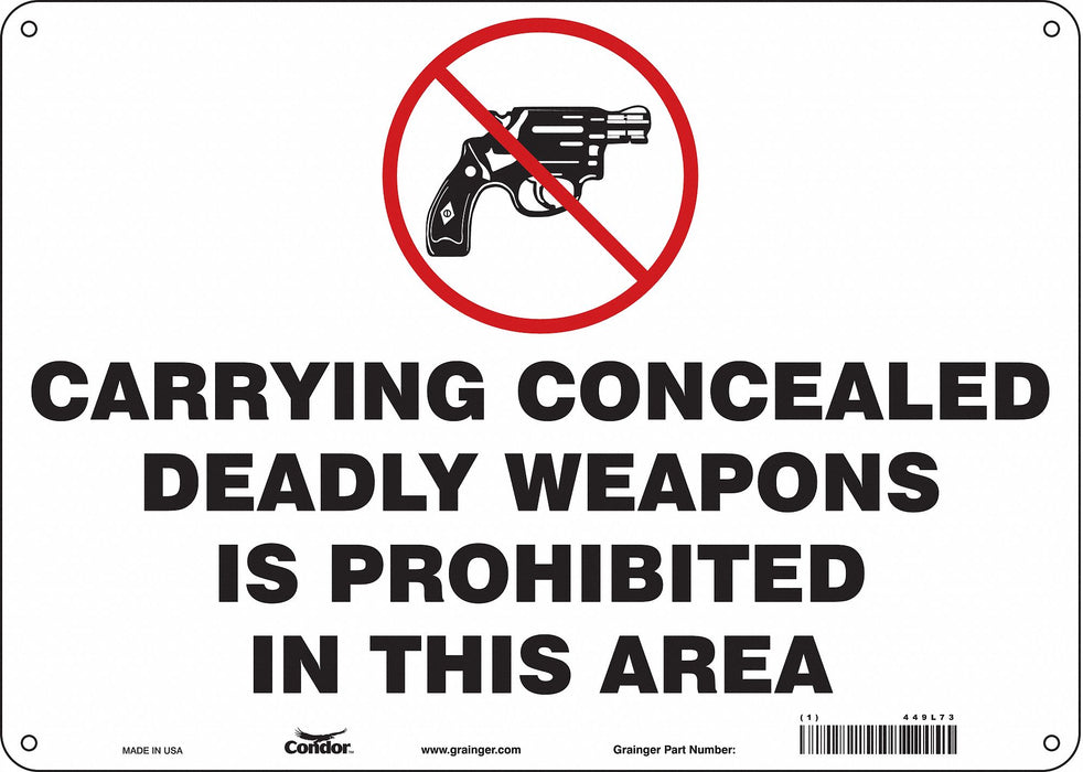 Safety Sign 10 in x 14 in Polyethylene