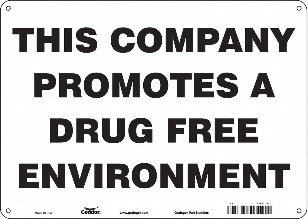 Safety Sign 10 in x 14 in Polyethylene