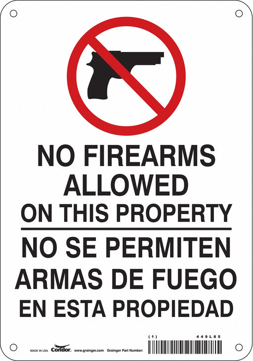 Safety Sign 10 in x 7 in Aluminum