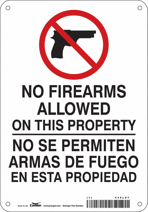 Safety Sign 10 in x 7 in Polyethylene