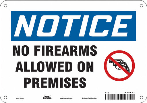 Safety Sign 7 in x 10 in Aluminum