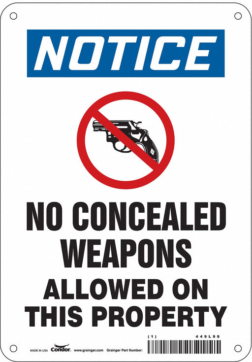 Safety Sign 10 in x 7 in Aluminum