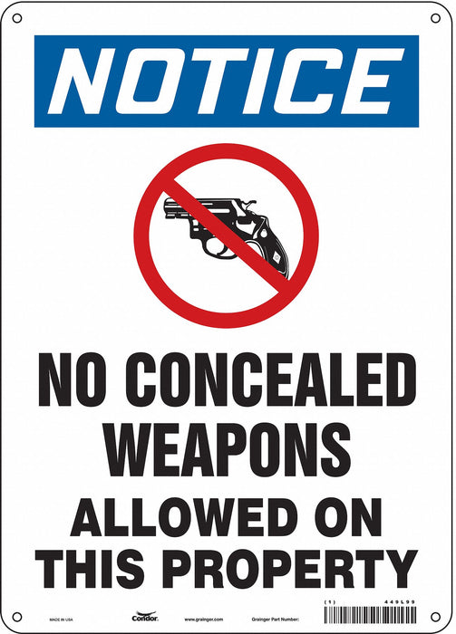 Safety Sign 14 in x 10 in Aluminum