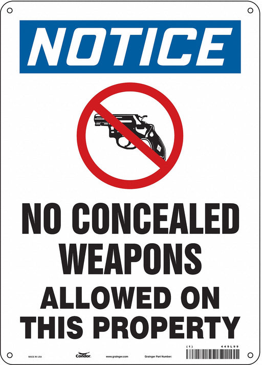 Safety Sign 14 in x 10 in Aluminum