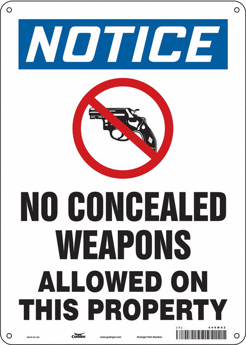 Safety Sign 14 in x 10 in Polyethylene