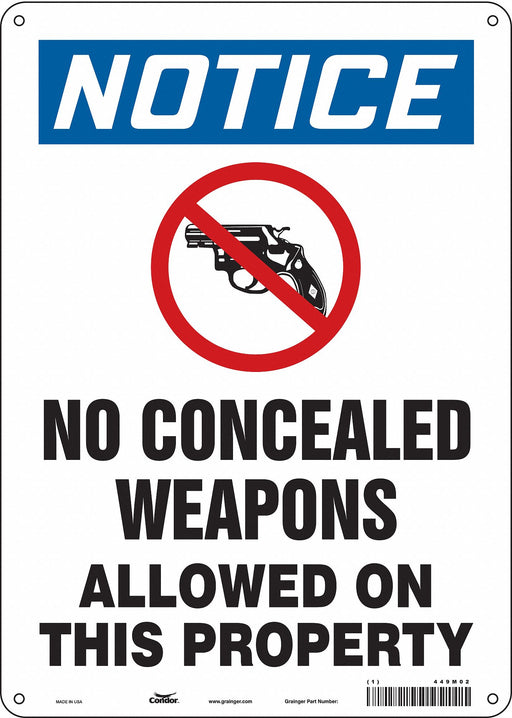 Safety Sign 14 in x 10 in Polyethylene