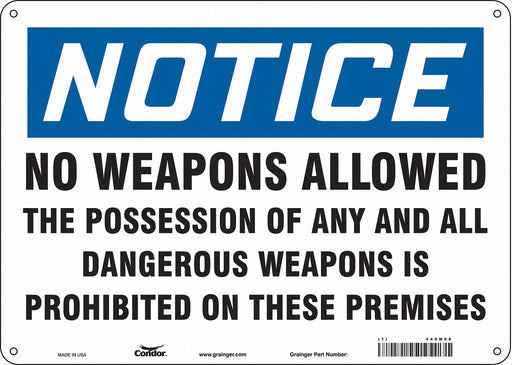 Safety Sign 10 in x 14 in Polyethylene