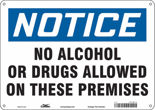 Safety Sign 10 in x 14 in Aluminum