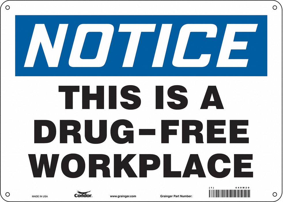Safety Sign 10 in x 14 in Polyethylene